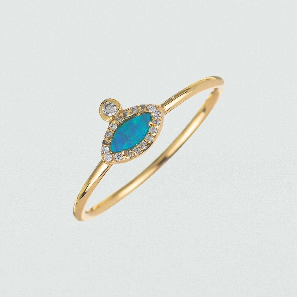 Anillo fino OPALE - Opalo / Dorado - Anillos  | Agatha