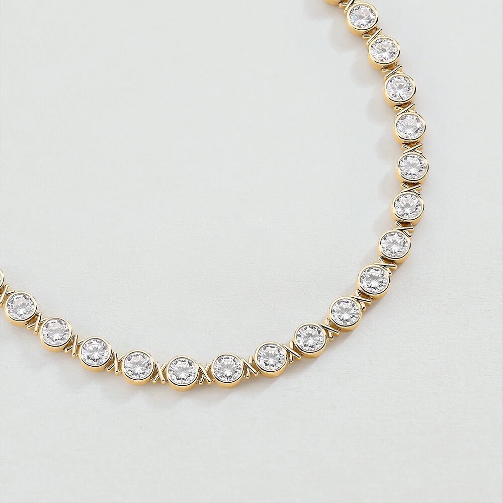 Collar corto N-13 - Cristal / Dorado - Collar corto  | Agatha