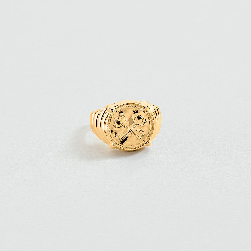 Anillo ancho ST HONORE - Dorado - Anillo ancho  | Agatha