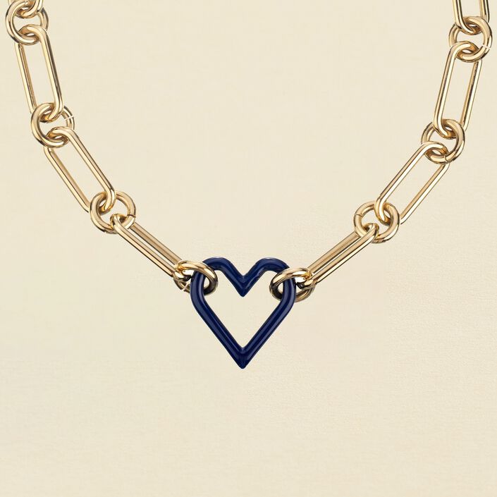 Collar midi NEWTON - Azul / Oro - Collares  | Agatha