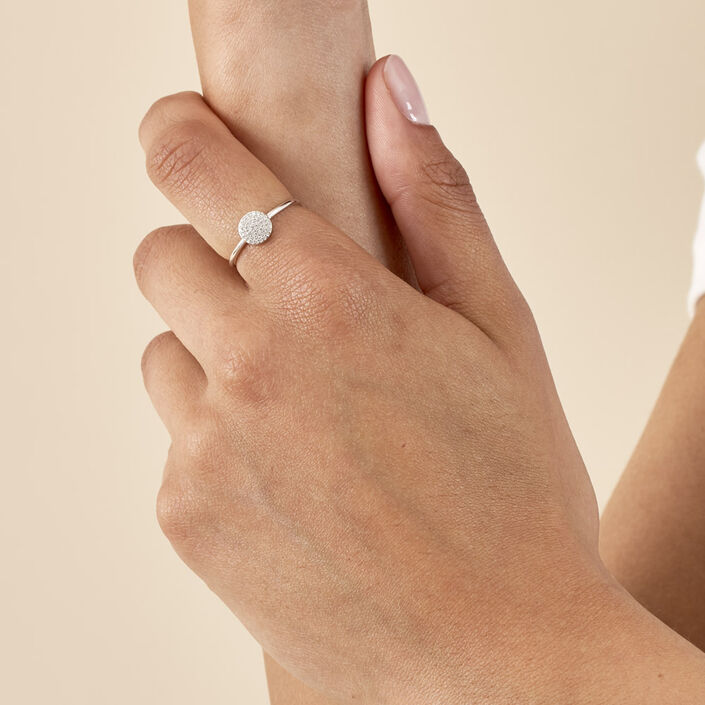 Anillo fino CRISTAL - Cristal / Plateado - Anillos  | Agatha