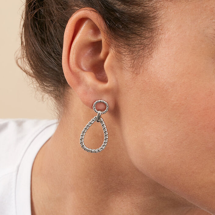 Pendientes largos HARMONIE - Plata - Pendientes  | Agatha