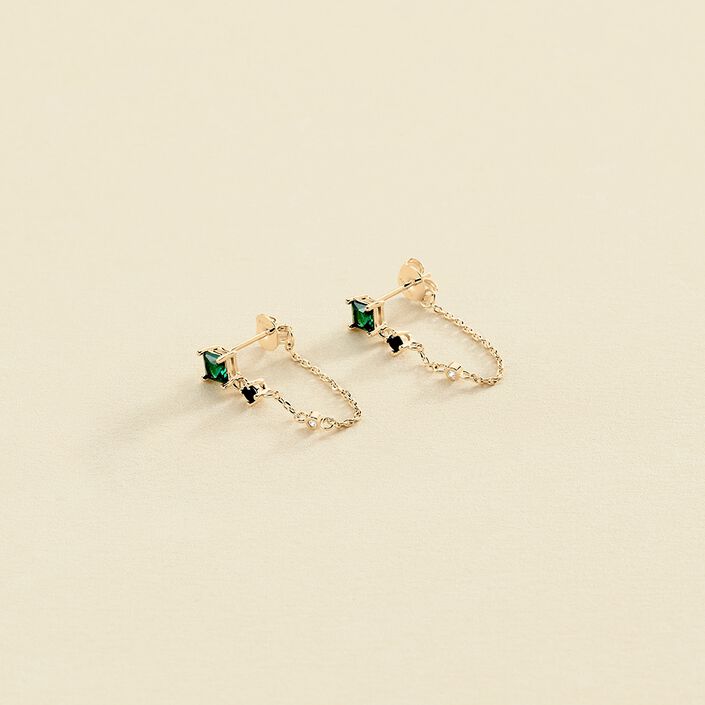 Criollas SOPHIA - Verde / Dorado - Pendientes  | Agatha