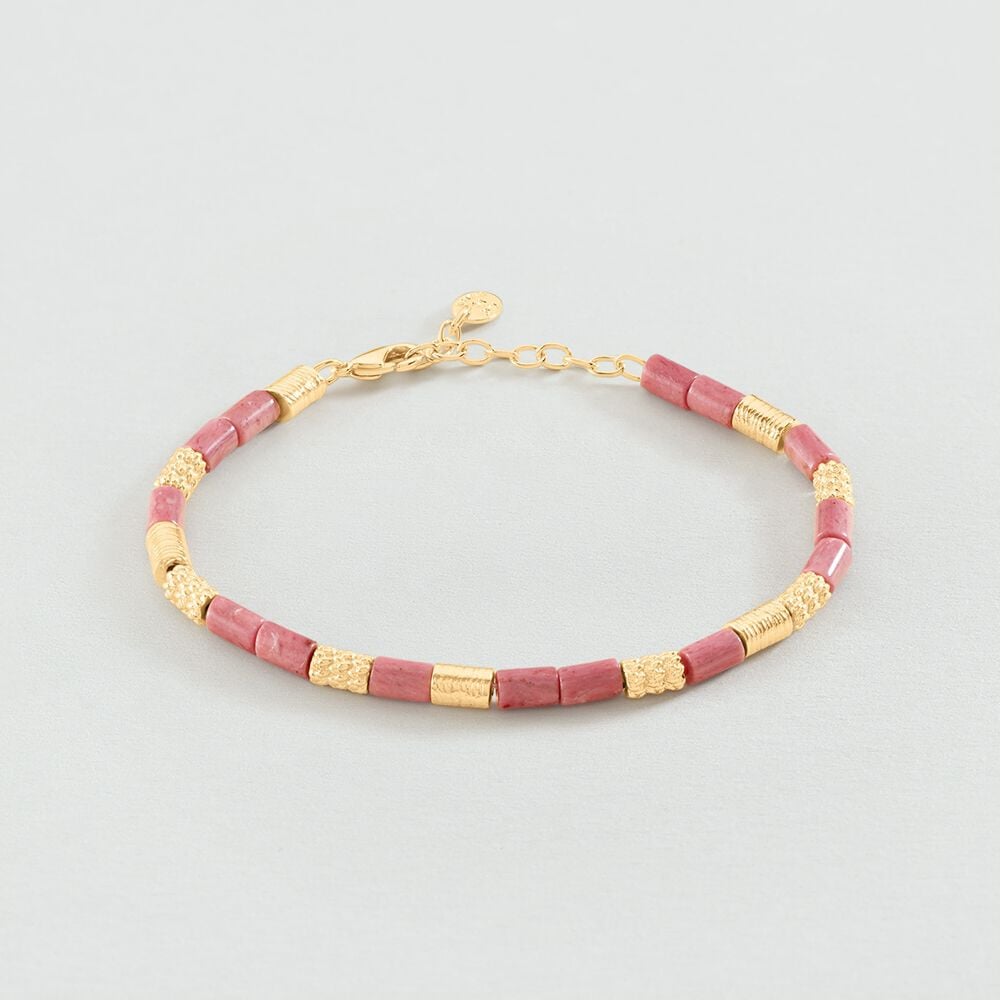 Pulsera de cadena PETRA - Rhodochrosyte / dorado - Pulsera de cadena  | Agatha