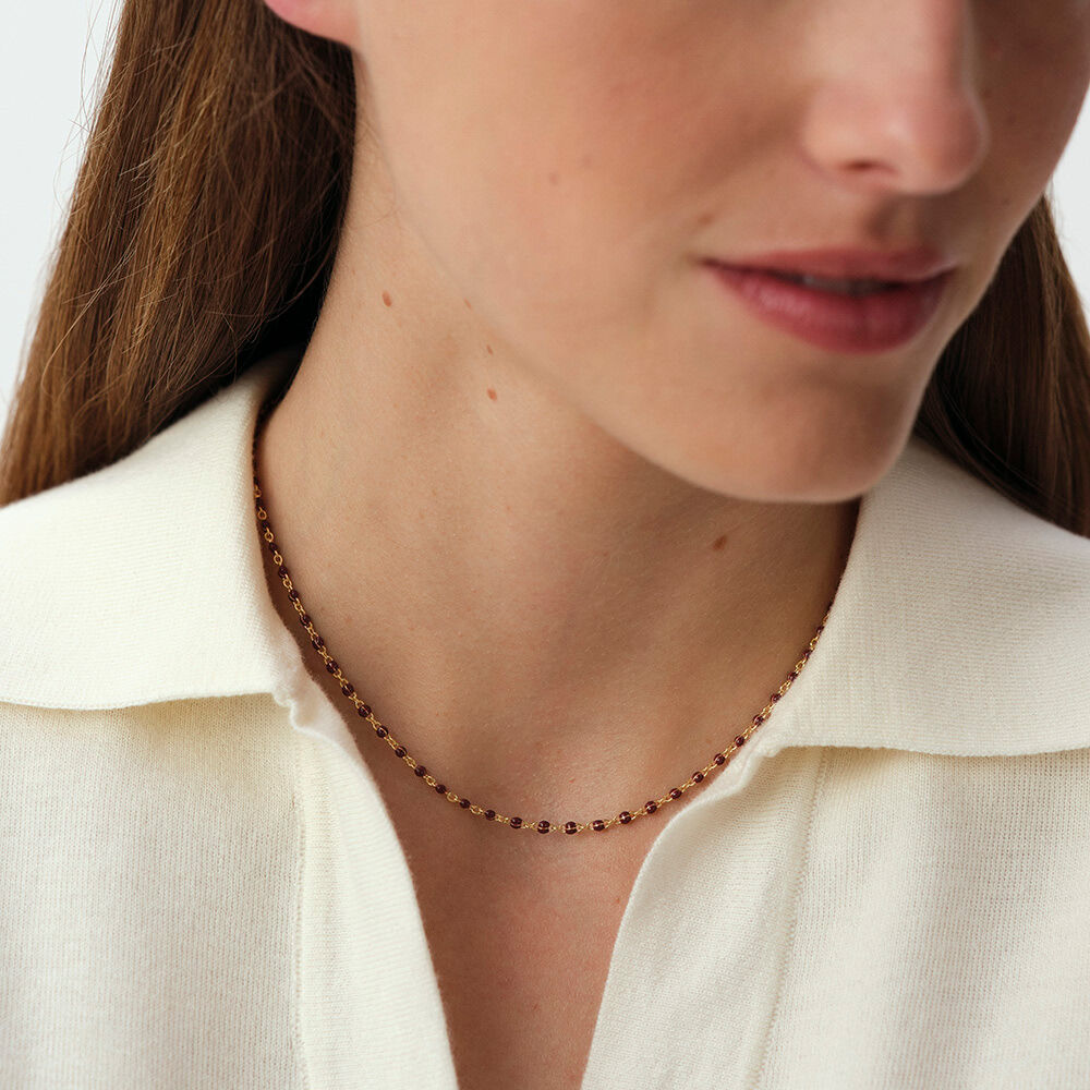 Collar corto SMARTY - Bordeos / Dorado - Collar corto  | Agatha