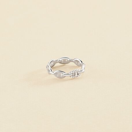 Anillo fino ETREINTE - Cristal / Plateado - Anillos  | Agatha