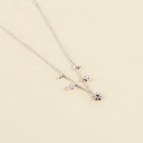 Collar corto SPACEAG - Cristal / Plateado - Collares  | Agatha