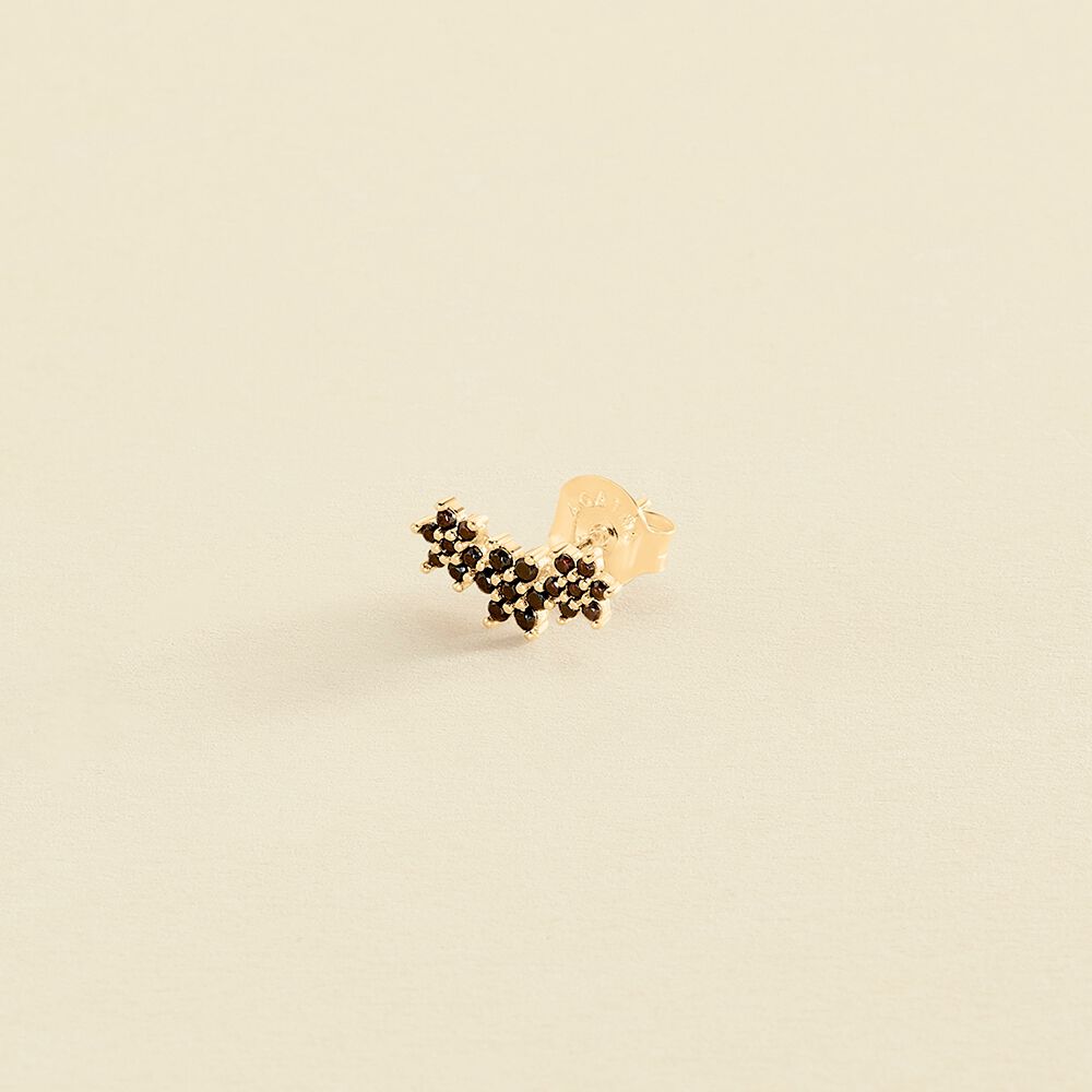 Piercing mini TRIOFLOR - Negro / Oro - Piercings  | Agatha