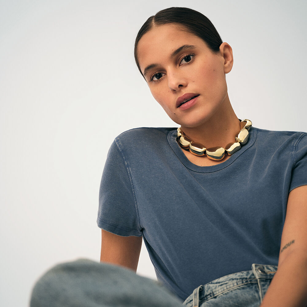 Collar midi ODYSSEE - Negro / Oro - Collares  | Agatha