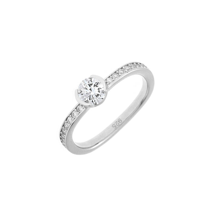 Anillo fino ENGAGE - Cristal / Plateado - Anillos  | Agatha