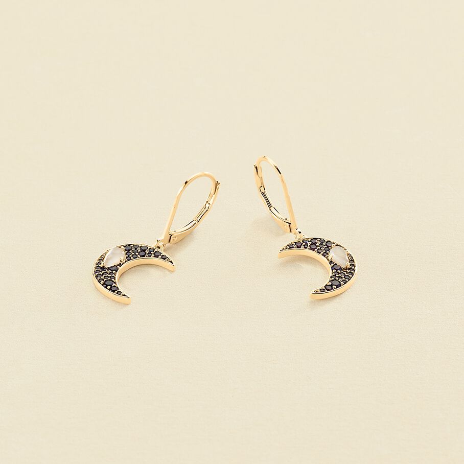 Pendientes largos CREPUSCULE - Azul / Oro - Pendientes  | Agatha
