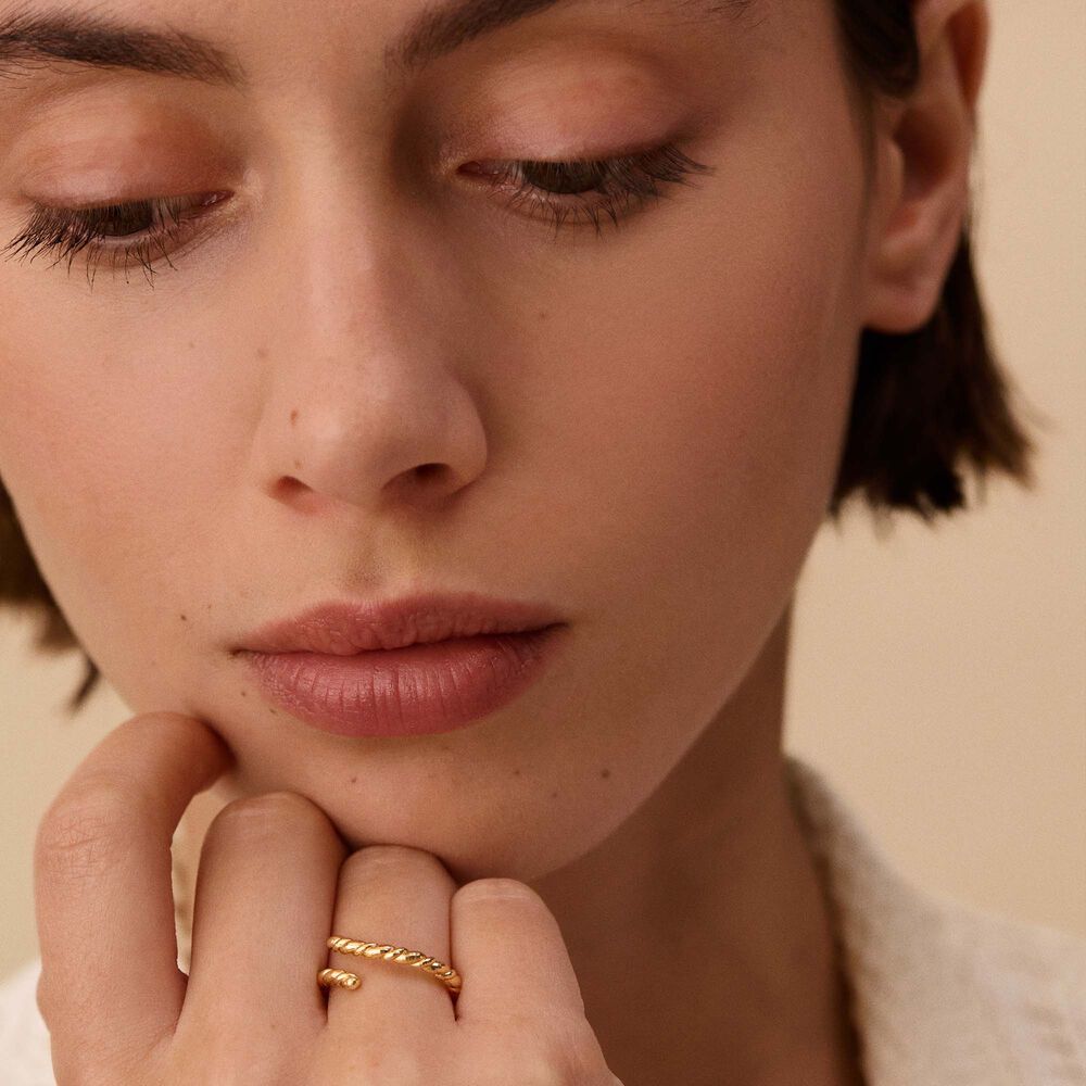 Anillo ajustable TRESSE - Dorado - Anillo ajustable  | Agatha