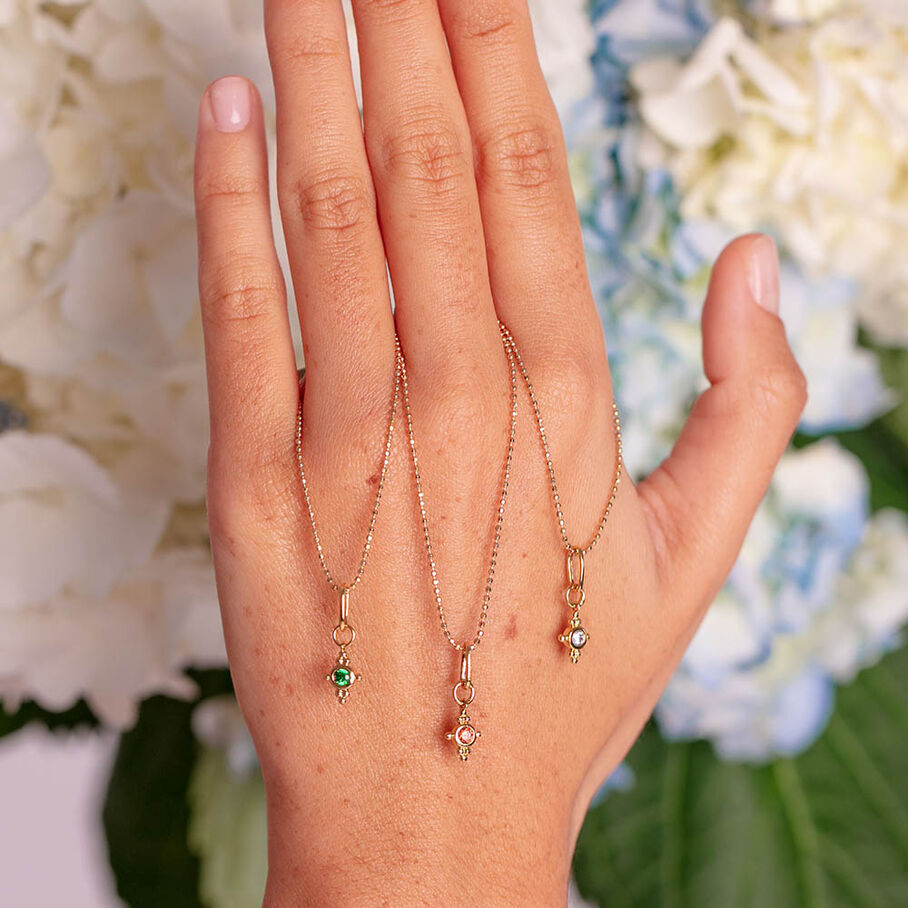 Colgante BOLITAS - Cristal / Oro - Joyas  | Agatha