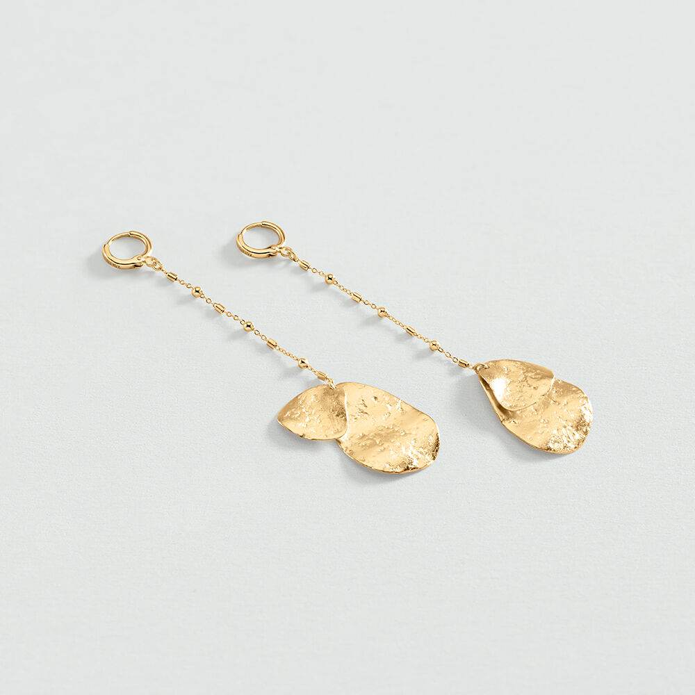 Pendientes largos CALMA - Dorado - Pendientes  | Agatha