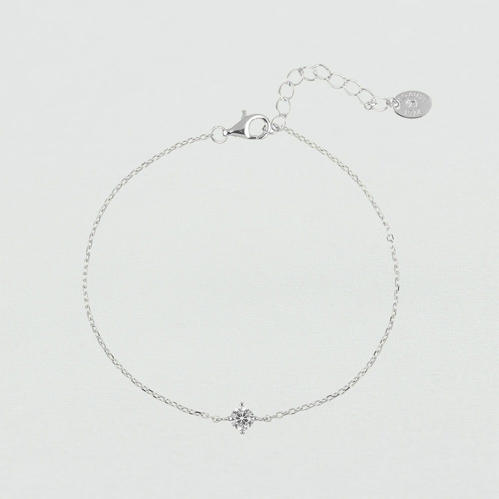 Pulsera de cadena BRILHANTE - Cristal / Plateado - Pulsera de cadena  | Agatha