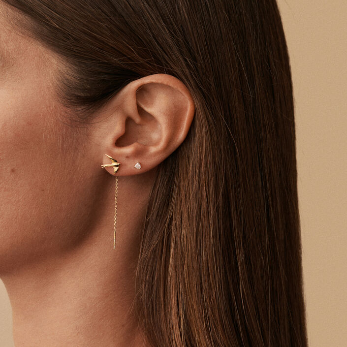 Piercing mini TRILLION - Cristal / Dorado - Piercings  | Agatha