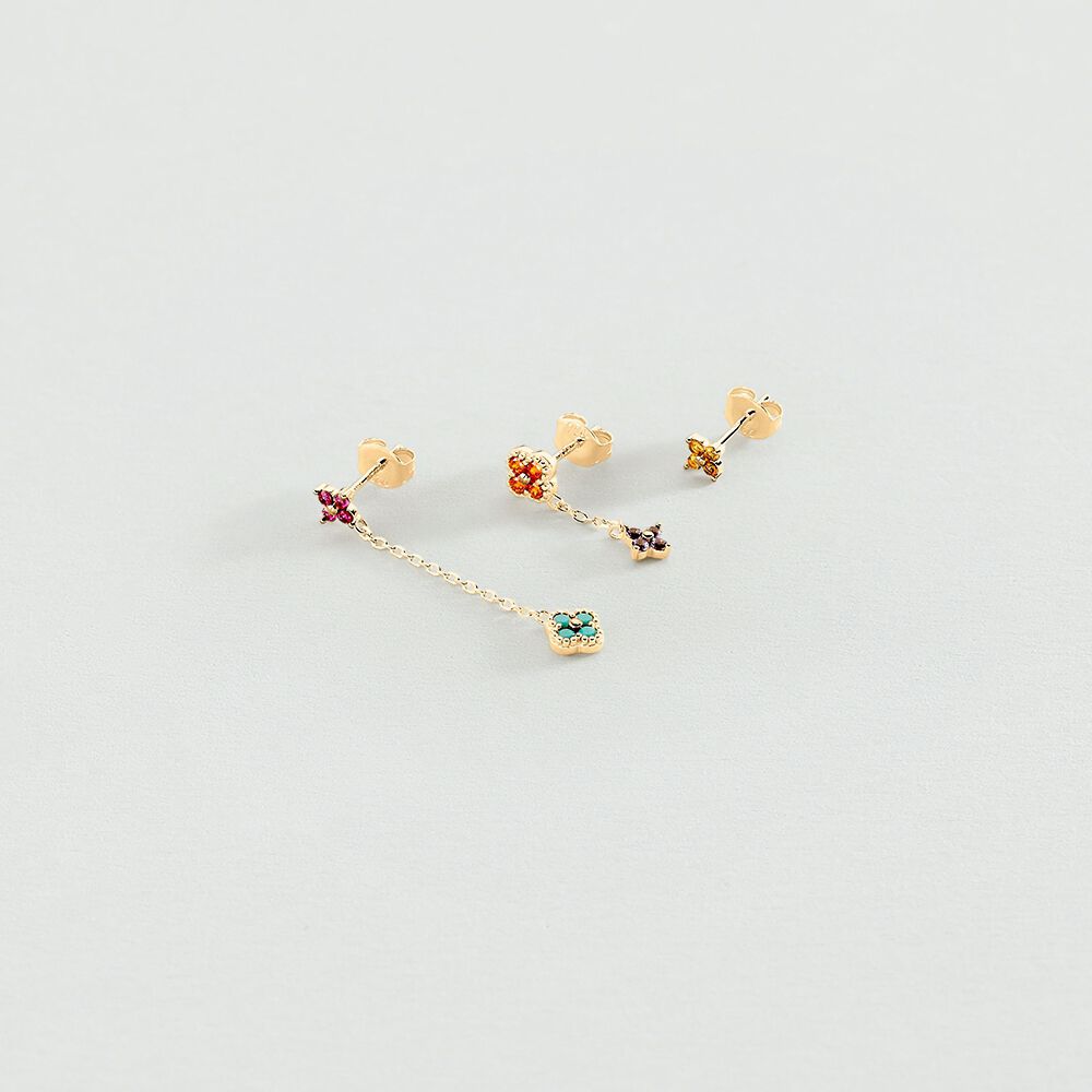Piercing mini MIX& MATCH - Multicolor / Oro - Piercings  | Agatha