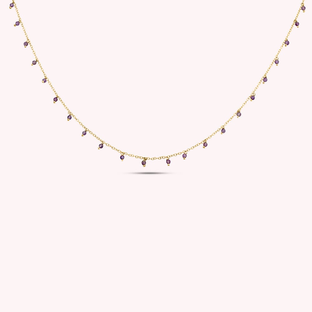 Collar corto DANGLE - Amatista - Boda  | Agatha