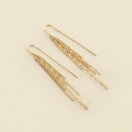 Pendientes largos NEBET - Dorado - Pendientes  | Agatha