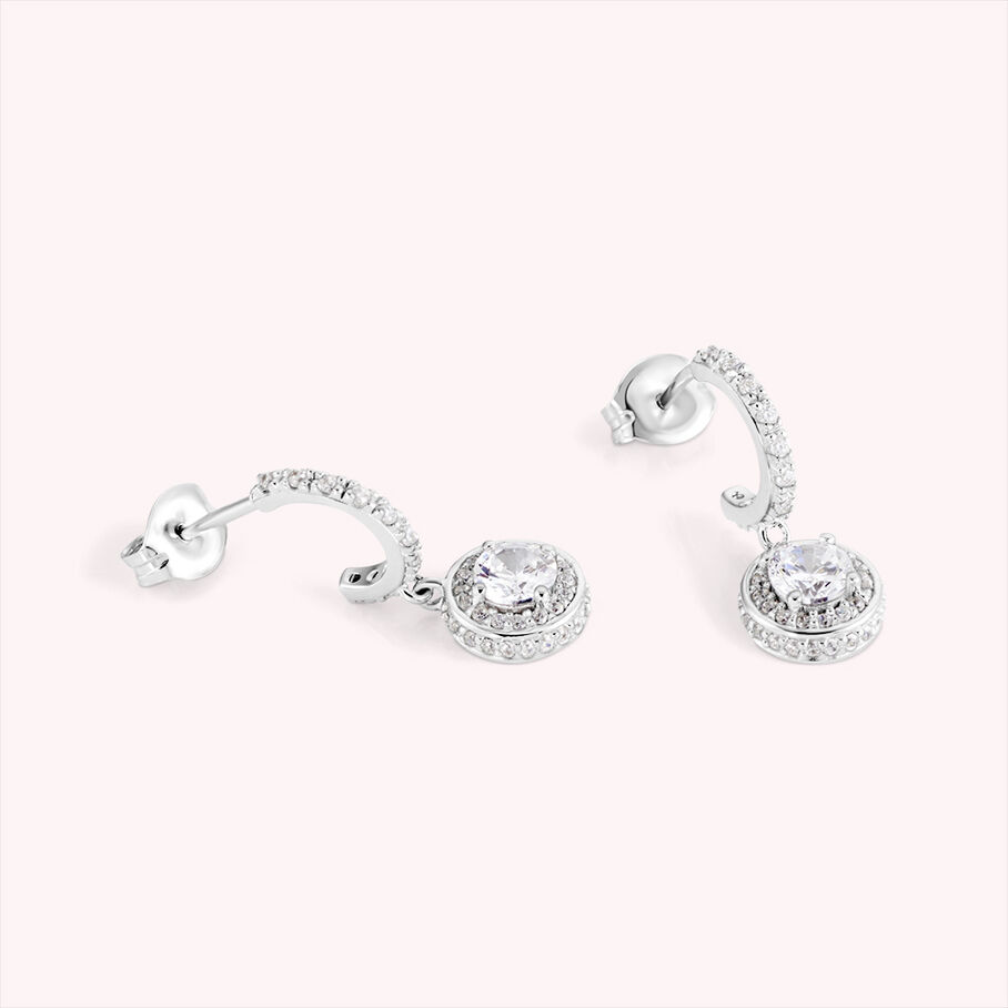 Criollas IMPERIAL - Cristal / Plateado - Pendientes  | Agatha