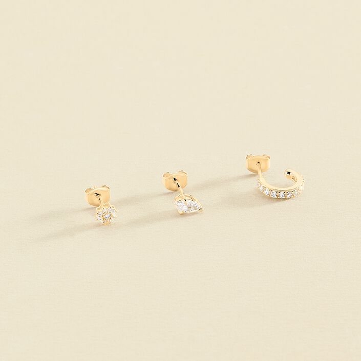 Piercing mini PARADIS - Cristal / Dorado - Piercings  | Agatha