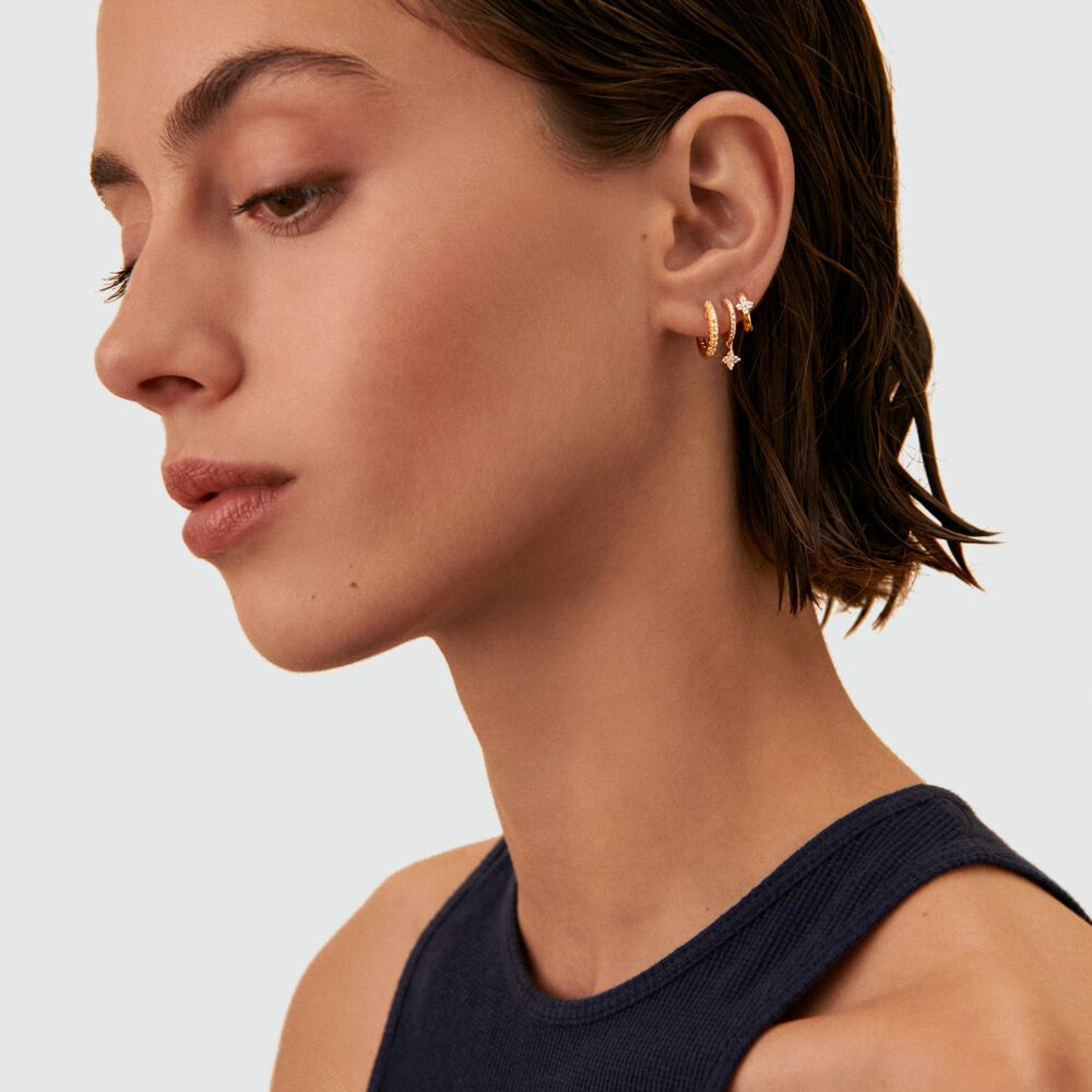 Piercing criolla MIX& MATCH - Cristal / Dorado - Pendientes de fantasía  | Agatha
