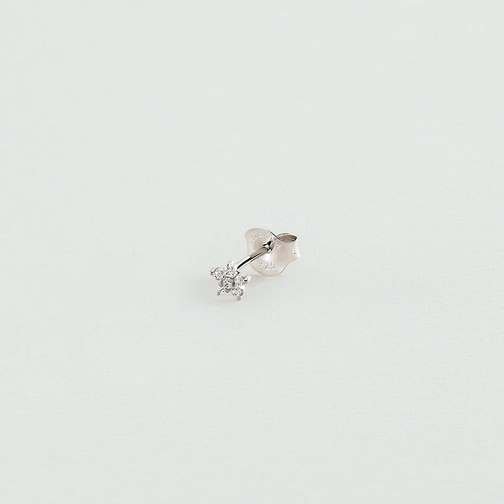 Piercing mini FLOR6 - Cristal / Plateado - Piercings  | Agatha