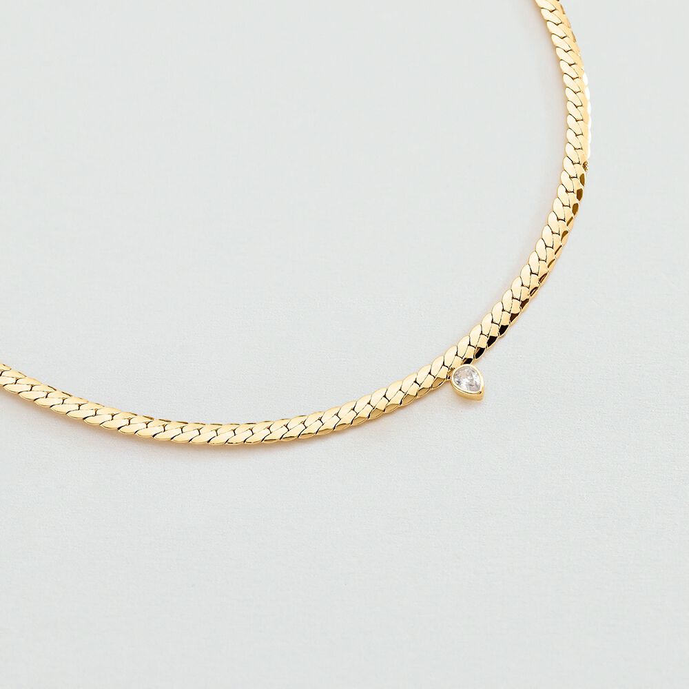 Collar corto NEITH - Cristal / Dorado - Collar corto  | Agatha