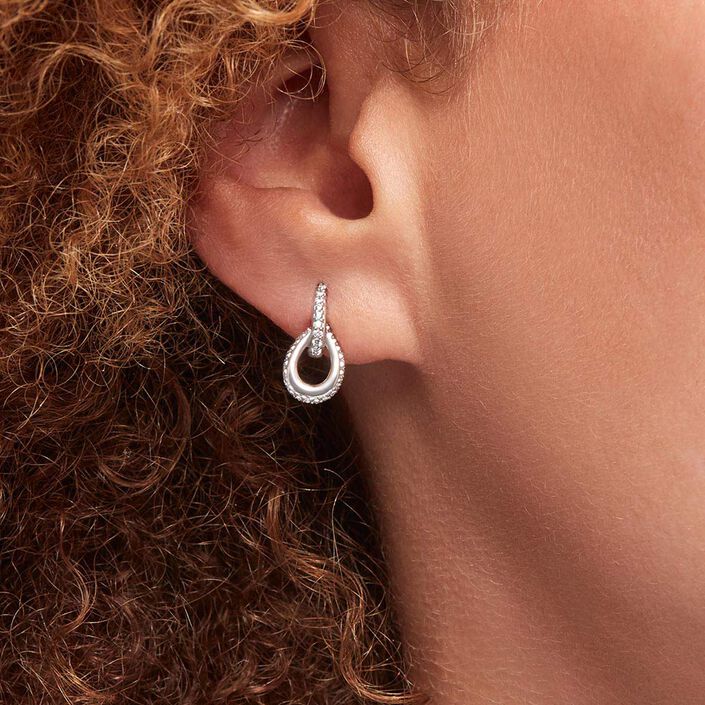 Pendientes largos GEMINI - Cristal / Plateado - Pendientes  | Agatha