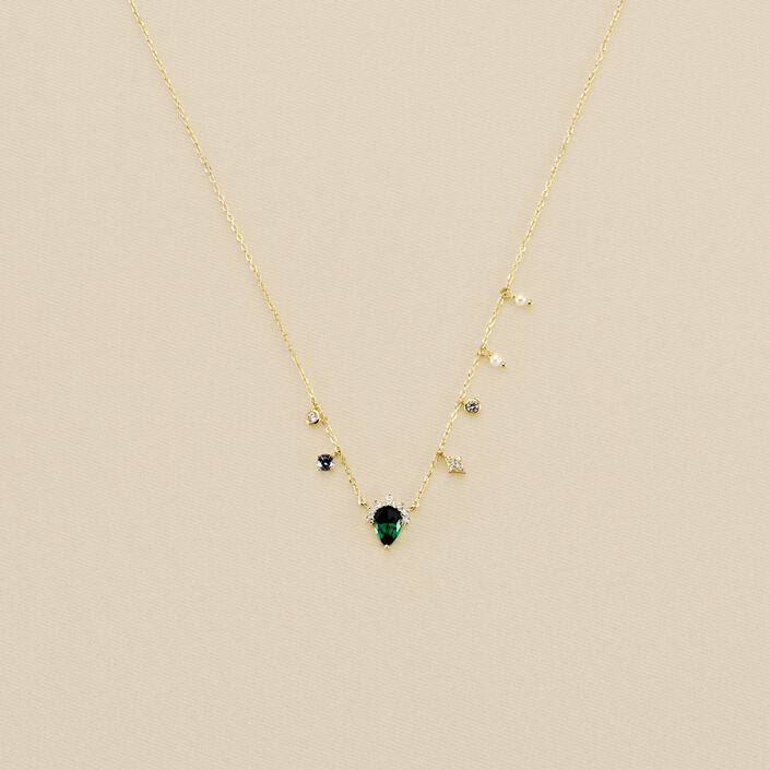 Collar corto ASTRE - Verde / Dorado - Collares  | Agatha