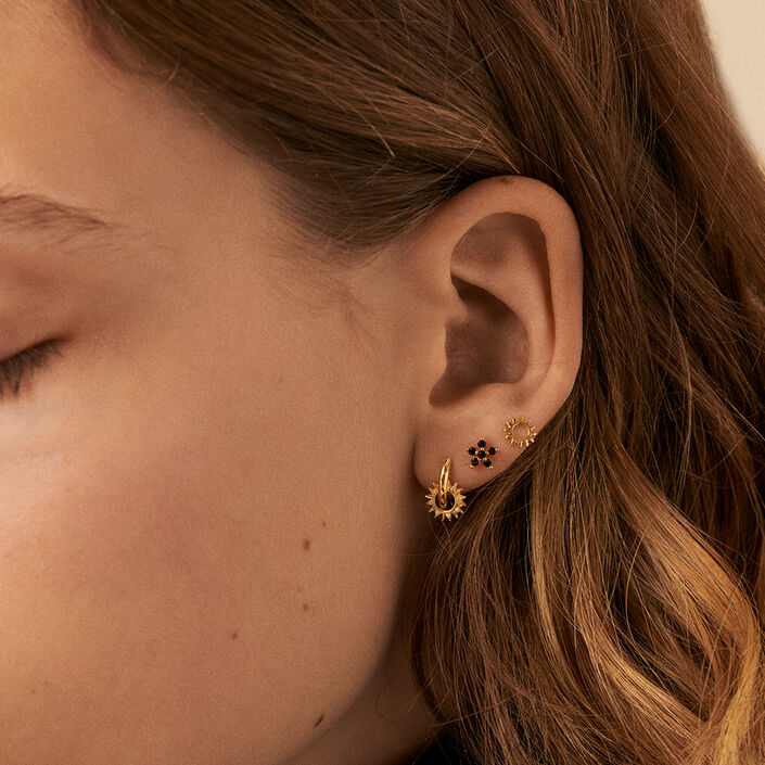 Piercing criolla SUNSHINE - Cristal / Dorado - Piercings  | Agatha