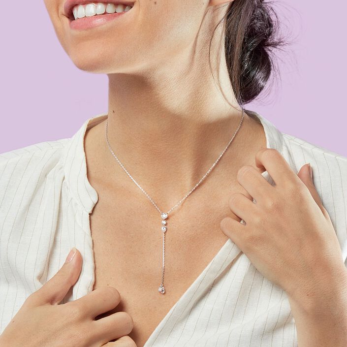 Collar midi PETILLE - Cristal / Plateado - Collares  | Agatha