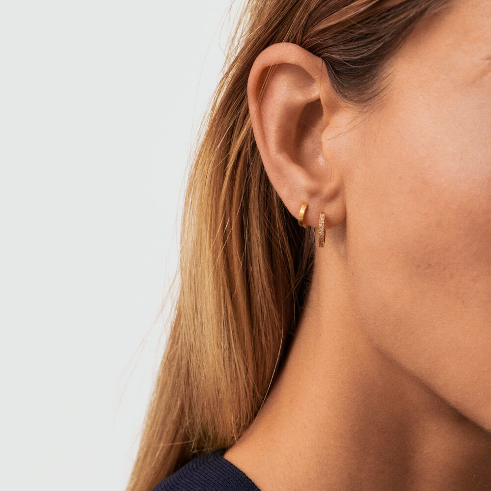 Piercing criolla CRIODIAM - Cristal / Dorado - Piercings  | Agatha