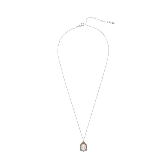 Collar corto CORA - Plata / Rosa - Collares  | Agatha