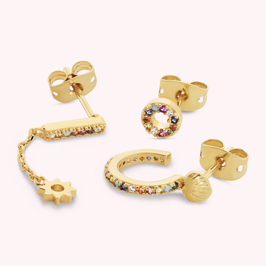 Piercing mini RAINBOW - Multicolor / Oro - Piercings  | Agatha