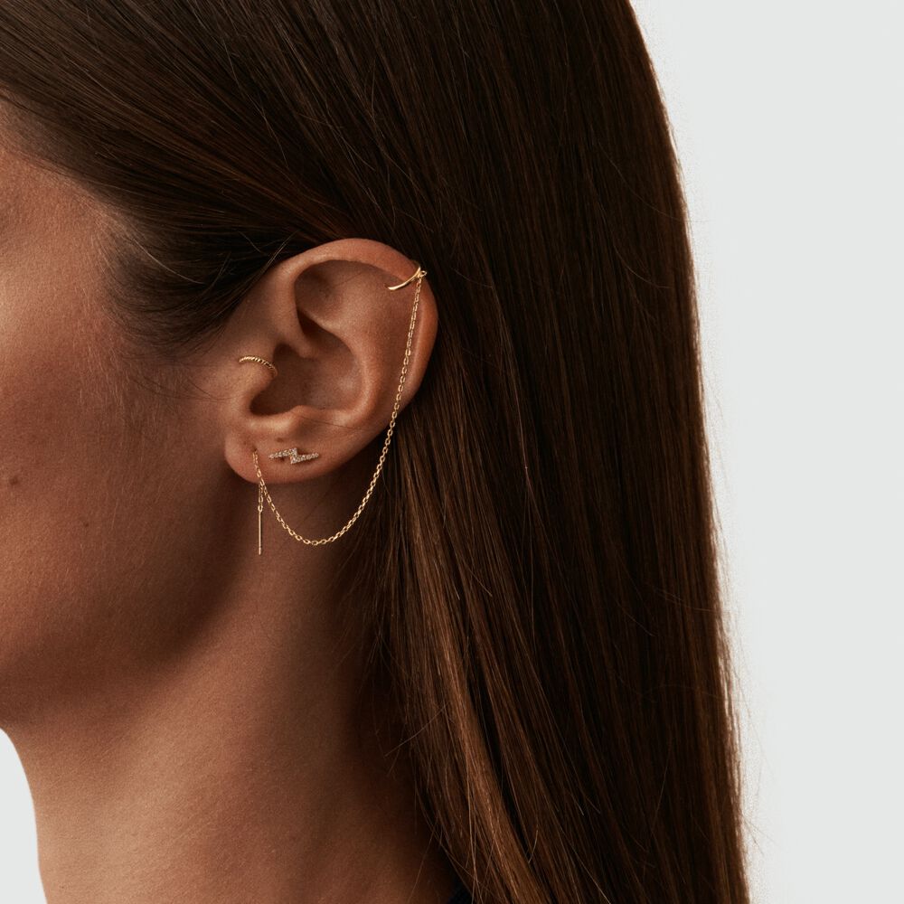Piercing mini ECLAIR - Cristal / Dorado - Piercings  | Agatha