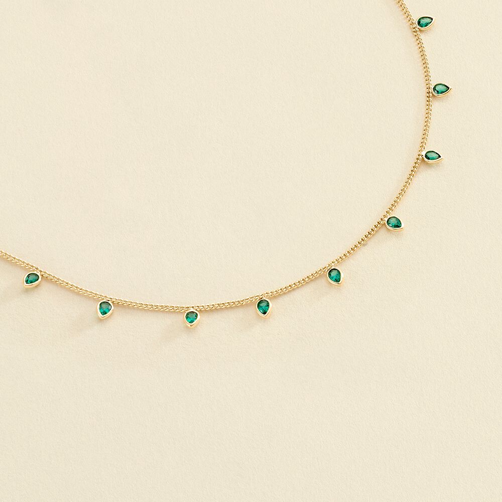 Collar corto NEITH - Verde / Dorado - Collares  | Agatha