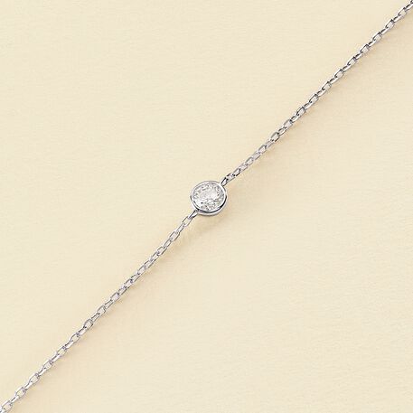 Pulsera de cadena BRILLANT - Cristal / Plateado - Pulseras  | Agatha