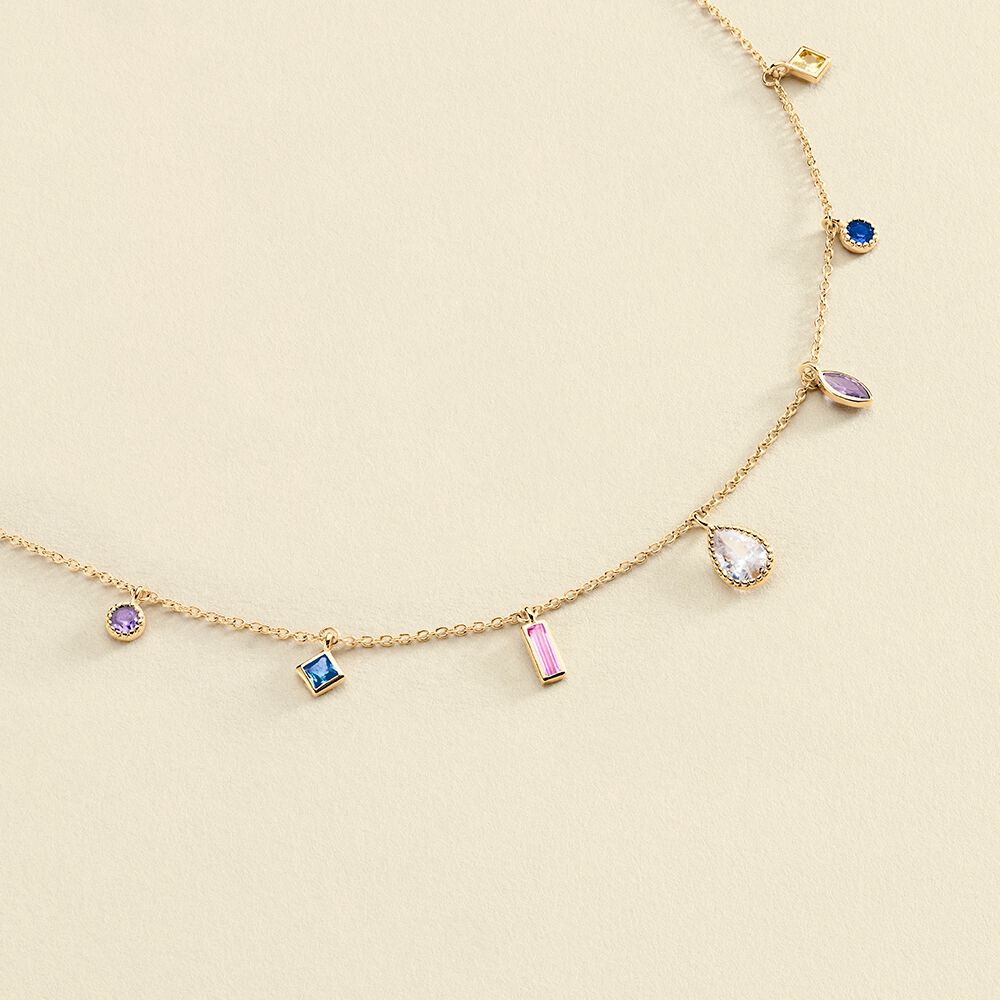 Collar corto RAINBOW - Multicolor / Oro - Collares  | Agatha