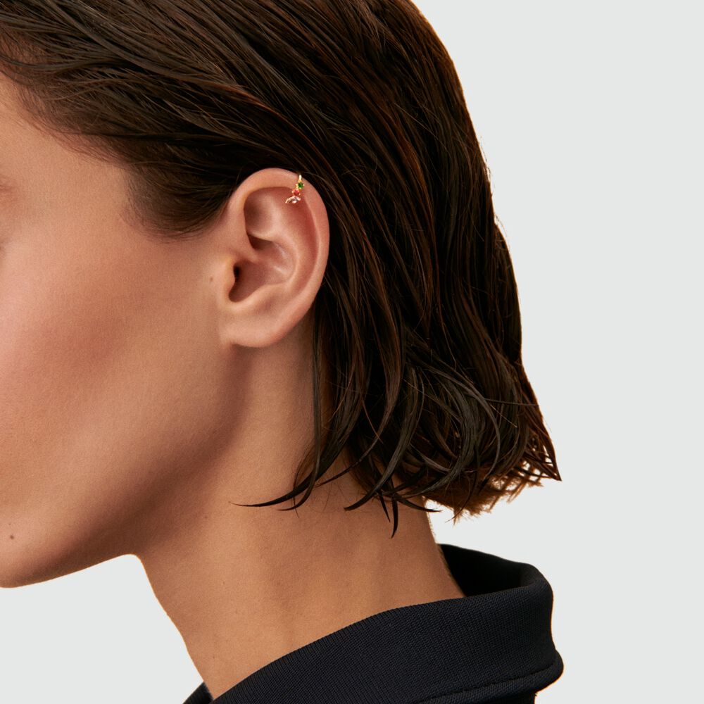 Ear cuff AMAS - Multicolor / Oro - Piercings  | Agatha