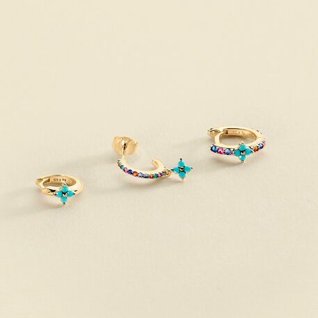 Piercing criolla MIX& MATCH - Multicolor / Oro - Piercings  | Agatha