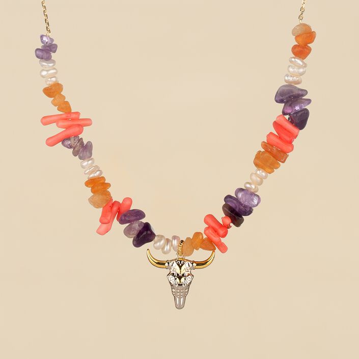 Collar corto RODEO - Multicolor / Oro - Collares  | Agatha