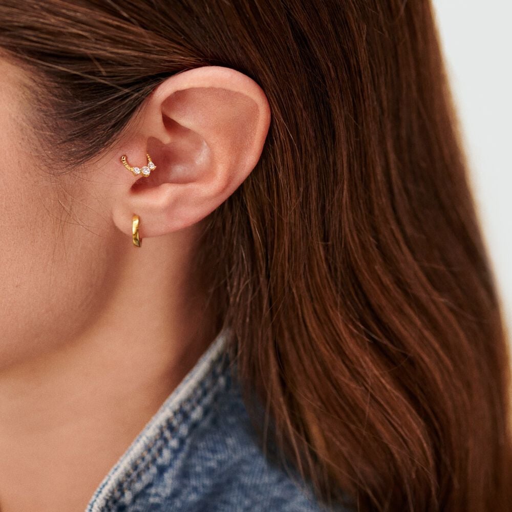 Piercing H&eacute;lix & Tragus MIX& MATCH - Cristal / Dorado - Tragus&H&eacute;lix  | Agatha