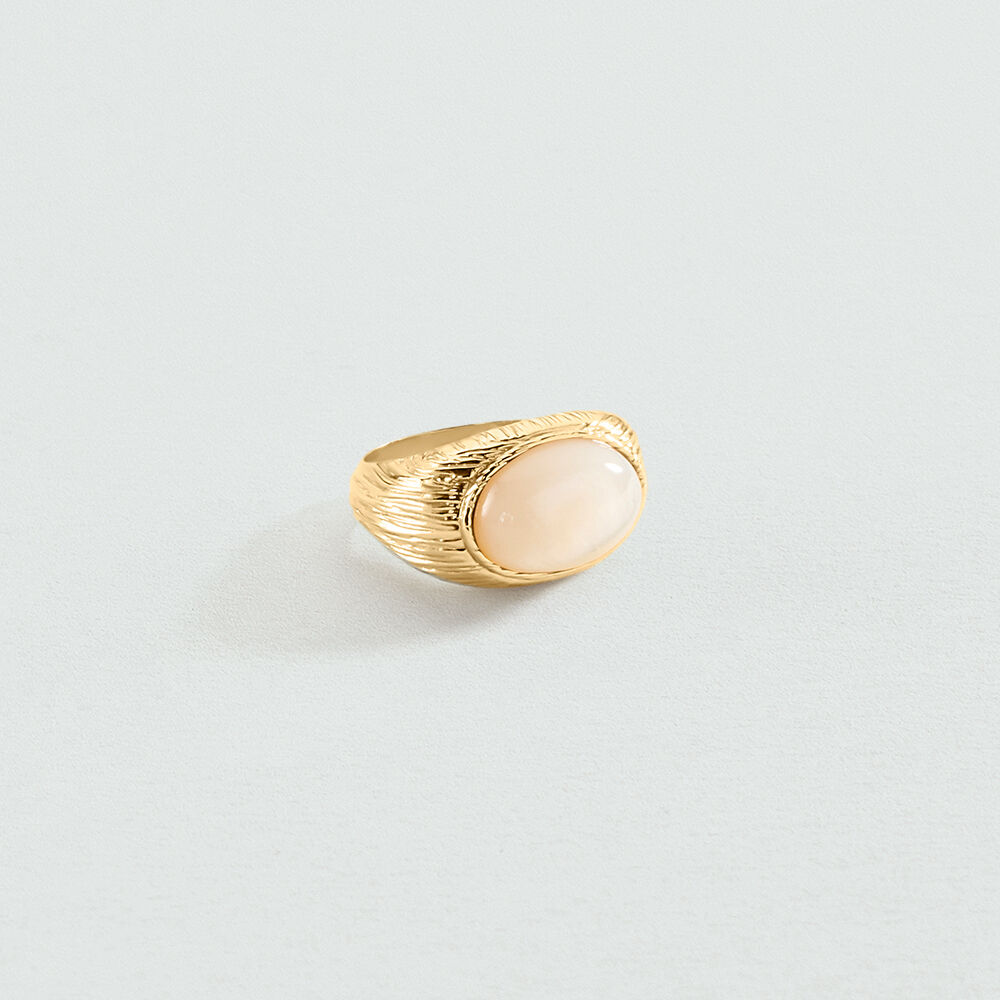 Anillo ancho PETRA - N&aacute;car / Oro - Anillos de fantas&iacute;a  | Agatha