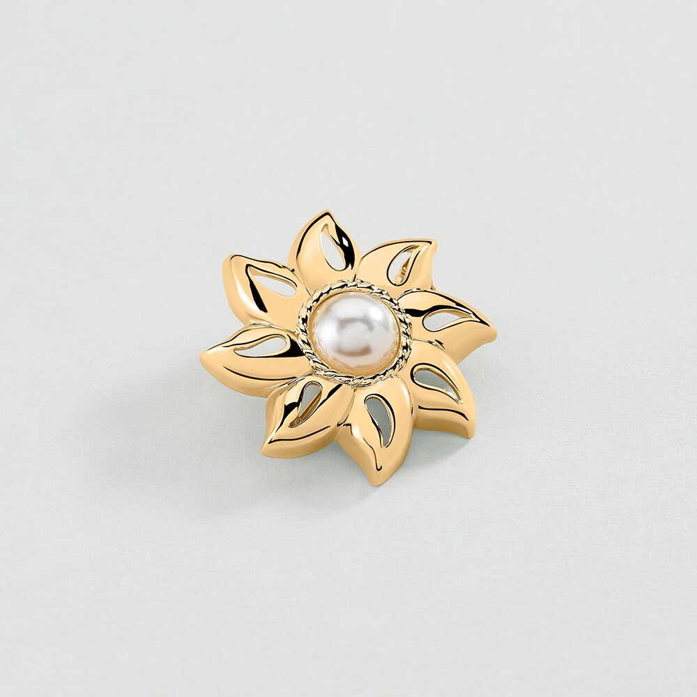 Broche N-13 - Perla / Oro - Accesorios joyas  | Agatha