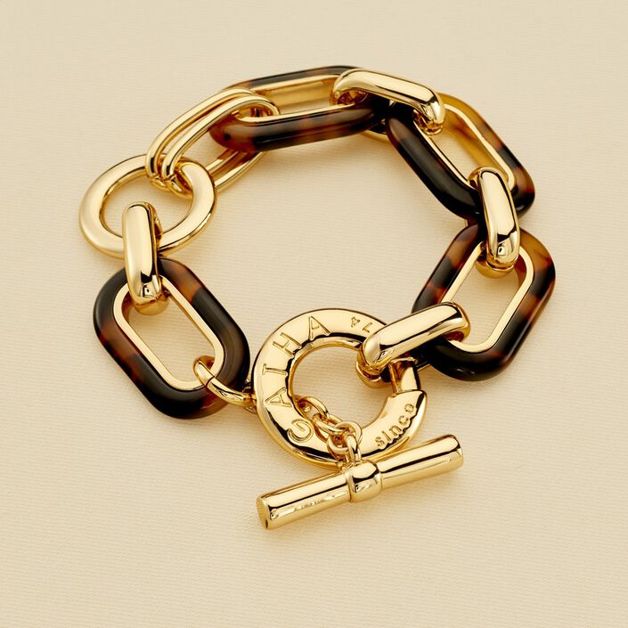 Pulsera de cadena BOUCLE - Concha / Dorado - Pulseras  | Agatha