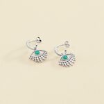 Criollas LUCKY EYE - Turquesa / Plata - Pendientes  | Agatha