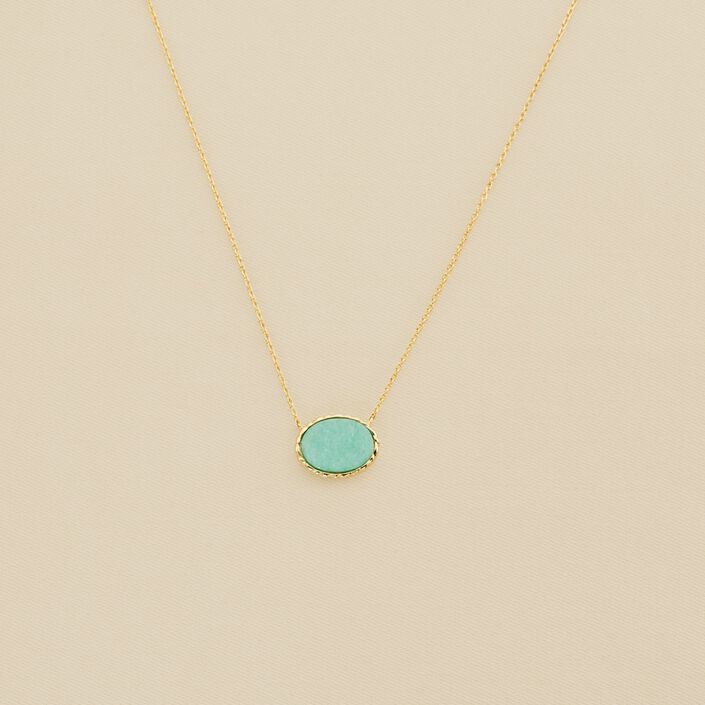 Collar midi ATMA - Amazonite/ amarillo - Collares  | Agatha