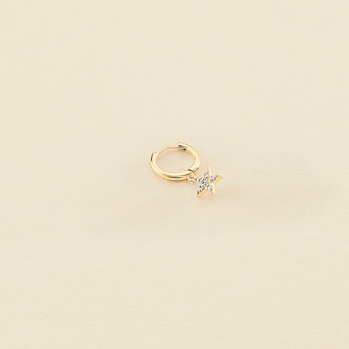 Piercing criolla ESTRE - Cristal / Dorado - Piercings  | Agatha