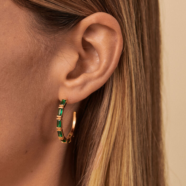 Criollas LUCILLE - Verde / Dorado - Pendientes  | Agatha